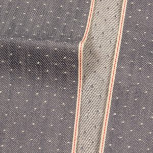10 oz Grey Selvedge Denim Jacquard Fabric Jean Coat Jacket Cloth By The Yard W183513DY