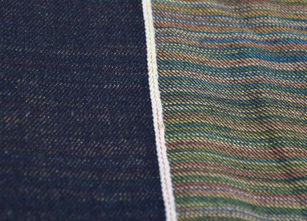 11.47oz Rainbow Selvedge Denim Fabric For Ed80 Rainbow Selvedge Jeans Raw Denim Fabric By The Yard W286425