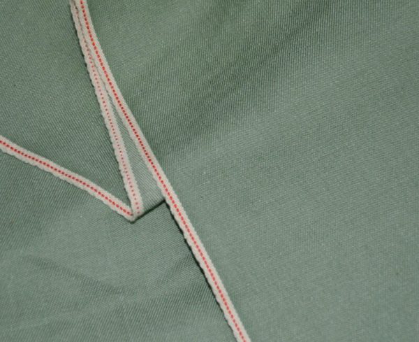 8.05 Oz Summer And Spring Green Selvedge Denim Dress Shirts Skirt Workwear Fabric Stretch Denim Material Suppliers W184911 - Image 2