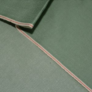 8.05 Oz Summer And Spring Green Selvedge Denim Dress Shirts Skirt Workwear Fabric Stretch Denim Material Suppliers W184911