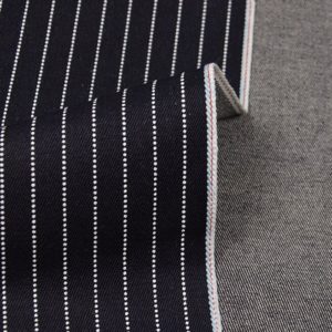 Striped Denim Fabric By The Yard Wabash Selvedge Denim