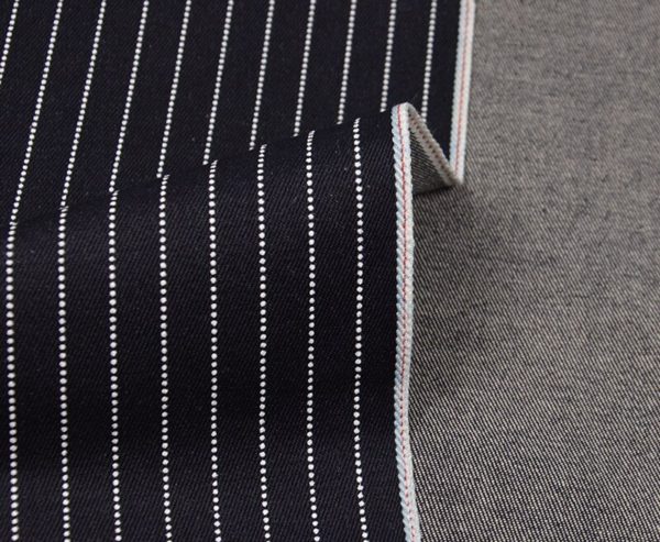 Striped Denim Fabric By The Yard Wabash Selvedge Denim