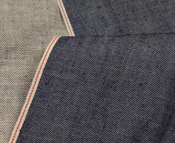10 5 Oz Slub Selvedge Cotton Hemp Denim Fabric Selvage Jeans Cloth Material DIY Trendy Apparel
