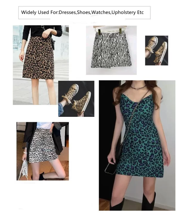 10oz Leopard Print Washed Denim Fabric Soft Jean Jacket Pants Dresses Watches Hats Upholstery Cloth Wholesale W917 - Image 5