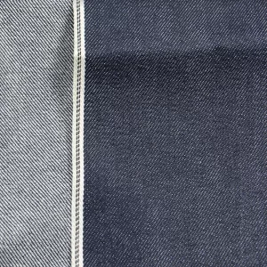 11 5oz Slub White And Black Selvedge Denim Fabric Premium Selvage Jeans Fabric Suppliers Wholesale By