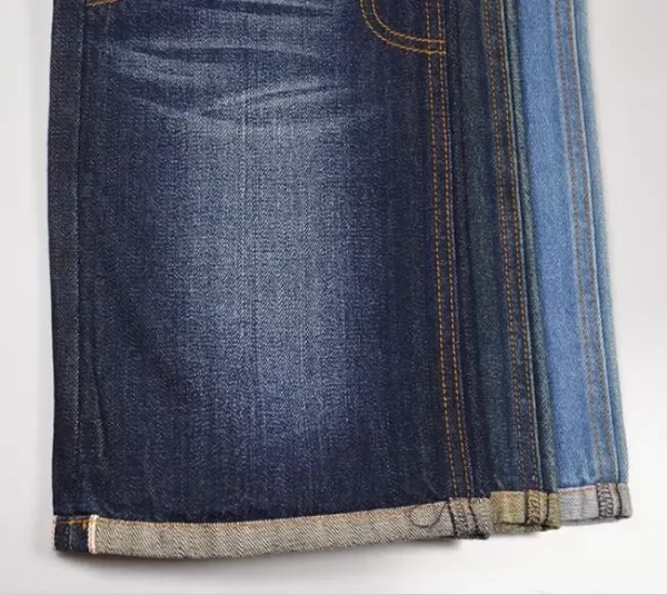 11oz Spring Summer Blue Selvedge Denim Fabric Slubby Slubby Selvage Jean Material Cotton Trousers Fashion Denim 3