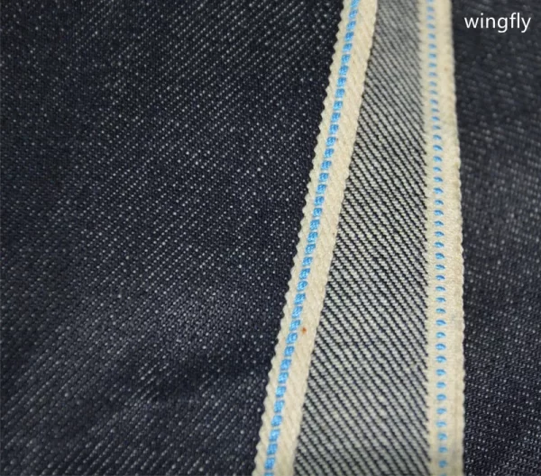 12 3oz Dark Blue Selvedge Denim Fabric WingFly Wholesale Premium Selvage Vintage Jeans Cloth Manufacturers Free 2