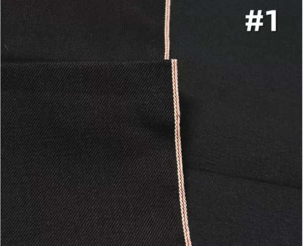 13 5oz Right Twill Jet Black Raw Selvedge Jeans Cloth Manufacturers OEM Premium Selvage Denim