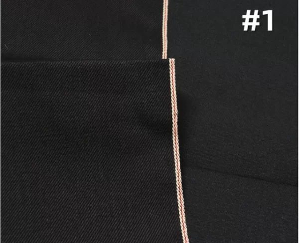 13.5oz Right Twill Jet Black Raw Selvedge Jeans Cloth Manufacturers OEM Premium Selvage Denim Textile Suppliers Free ShipW285427 - Image 2