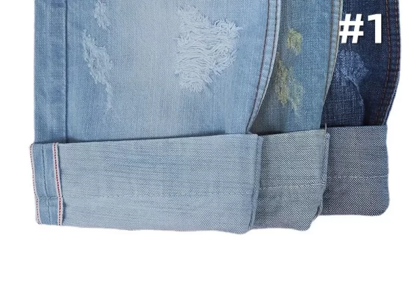 13 Oz Jeans Right Twill Dry Selvage Denim Fabric Horizontal Vertical Slubby Selvedge Denim Jeans Cloth 3