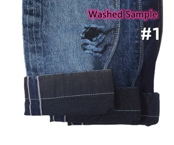 13 oz Selvedge Denim Fabric Indigo Warp Black Weft WingFly Selvage Jeans Cloth Material Wholesale Drop 2