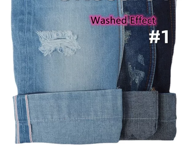 14.2 oz Rope Dye Heavy Raw Slevage Denim Jeans Cloth Material Selvage14 oz Mens Selvedge Jeans Straight Slubby Denim Textile W287521 - Image 2
