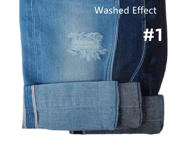14.2oz Slubby 14 Oz Denim Jeans Classic Heavy Selvedge Denim Fabric Cotton Horizontal Slubby Selvage Denim Fashion Fabric W287523 - Image 4