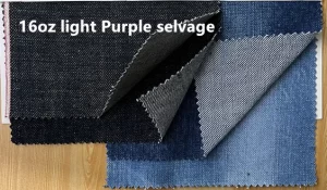 16oz Light Purple Selvage Raw Denim Fabric For Straight Selvedge Jeans Cloth MaterialCustom Wholesale Free Drop 2