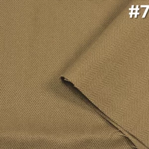 11 2oz Premium Armygreen Dyed Fabric 380gsm Khaki Heringbone Pants Dress Coat Cloth Supplier W1302193