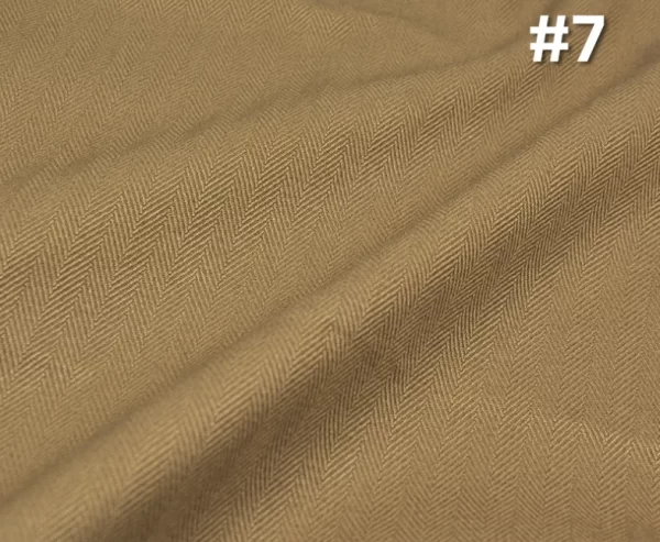 11.2oz Premium Armygreen Dyed Fabric 380gsm Khaki Heringbone Pants Dress Coat Cloth Supplier W1302193 - Image 5