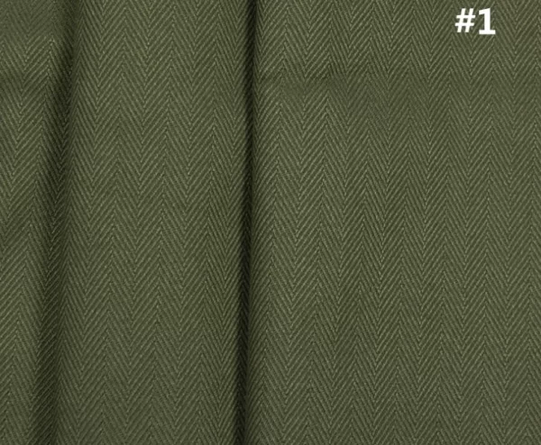 11 2oz Premium Armygreen Dyed Fabric 380gsm Khaki Heringbone Pants Dress Coat Cloth Supplier W1302193 5