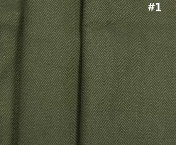 11.2oz Premium Armygreen Dyed Fabric 380gsm Khaki Heringbone Pants Dress Coat Cloth Supplier W1302193 - Image 6
