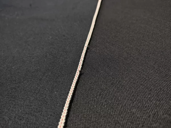 13.8oz Stretch Black Selvedge Denim Material Suppliers Premium Selvage Elastic Jeans Fabric Manufacturers Free Ship W262728K-3T
