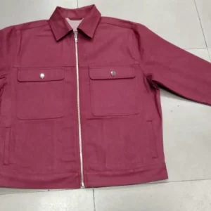 13oz Red Selvedge Denim Jacket Men Embossed Raw Selvage Jean Jacket Print Vintage Cowboy Outwears Fashion Tops Free Shipping
