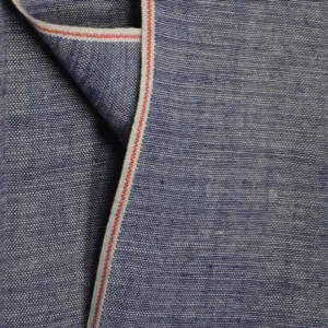 5.8oz Lightweight Raw Denim Cotton Slub Selvedge Denim Shirting Fabric Selvage Jeans Short Bags Upholstery Material W182315