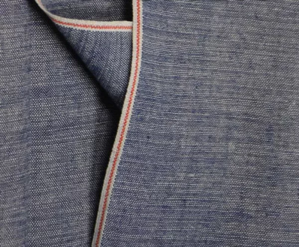 5.8oz Lightweight Raw Denim Cotton Slub Selvedge Denim Shirting Fabric Selvage Jeans Short Bags Upholstery Material W182315