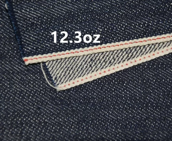 12.3oz Long Jean Shirt Cloth Dark Blue Selvedge Slub Denim Fabric Right Twill Selvage Premium Denim Manufacturers W281925