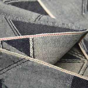 12 4oz Cotton Slub Selvedge Jacquard Denim Fabric Suppliers Upholstery Shoes Selvage Denim Textile Manufacturers W283525DY 1