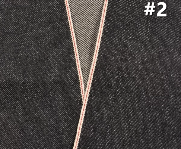 12oz Selvage Black Raw Denim Material Suppliers Premium Black Selvedge Jeans Fabric Manufacturers W28752 - Image 2