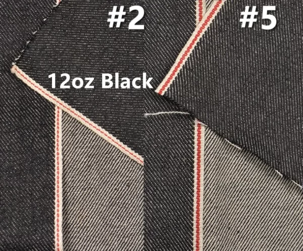 12oz Selvage Black Raw Denim Material Suppliers Premium Black Selvedge Jeans Fabric Manufacturers W28752 - Image 4