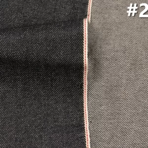 12oz Selvage Black Raw Denim Material Suppliers Premium Black Selvedge Jeans Fabric Manufacturers W28752