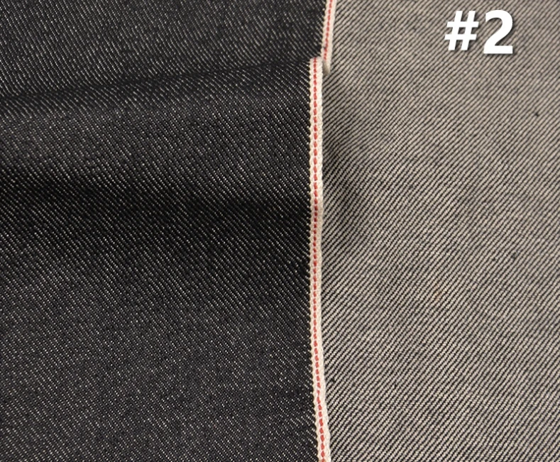 12oz Selvage Black Raw Denim Material Suppliers Premium Black Selvedge Jeans Fabric Manufacturers W28752