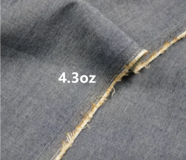 4.3oz Summer Denim Shorts Jean Dresses Fabric 58 Inches Twill Rope Dye Jeans & Top Textile Wholesale By The Yard W184211
