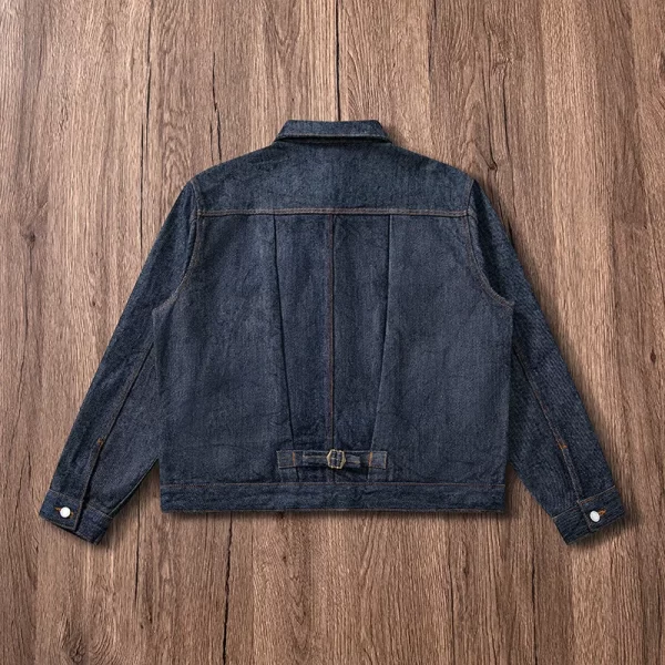 25oz Durable Selvedge Denim Jackets For Men Motorcycle Jeans Jacket Heavy Weight Selvage Denim Coat Men's Winter Jackets - Image 2