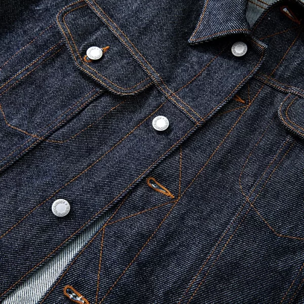 25oz Durable Selvedge Denim Jackets For Men Motorcycle Jeans Jacket Heavy Weight Selvage Denim Coat Men's Winter Jackets - Image 4