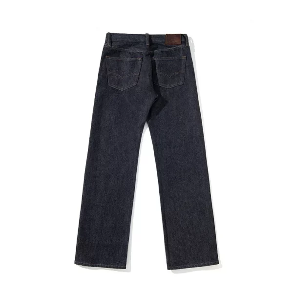 25oz Vintage Mens Selvedge Jeans High Waist Loose Straight Selvedge Denim Jeans Cowboy Motorcycle Pants Thick Selvage Jeans - Image 2