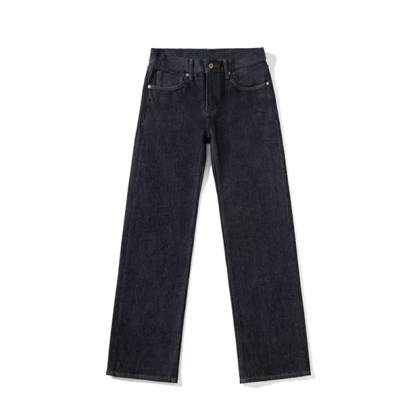 25oz Vintage Mens Selvedge Jeans High Waist Loose Straight Selvedge Denim Jeans Cowboy Motorcycle Pants Thick Selvage Jeans