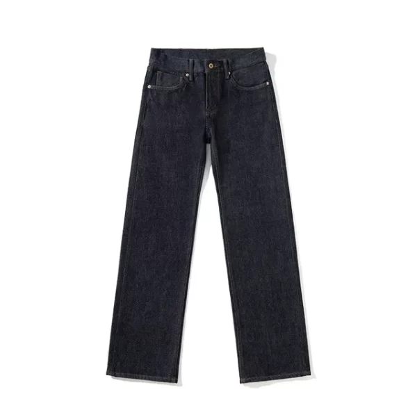 25oz Vintage Mens Selvedge Jeans High Waist Loose Straight Selvedge Denim Jeans Cowboy Motorcycle Pants Thick Selvage Jeans - Image 6