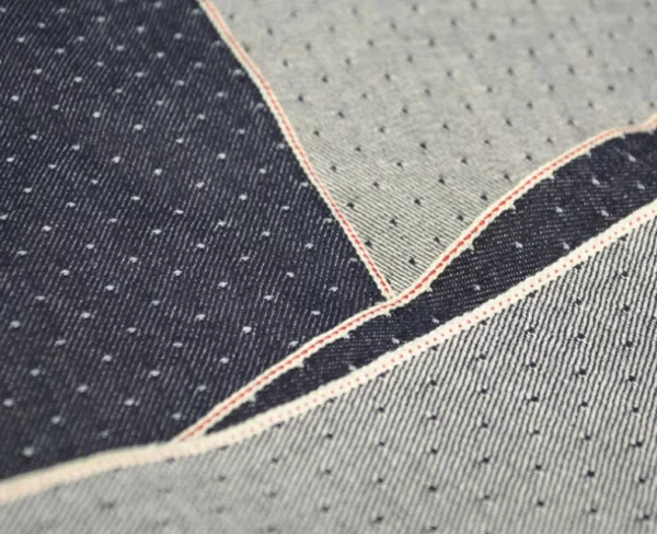 11oz Cotton Star Dots Selvedge Denim Material Suppliers Jean Shirt Pants Jacquard Selvage Slub Denim Manufacturers W184115DY - Image 2