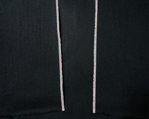 Black selvedge denim fabric by the yard