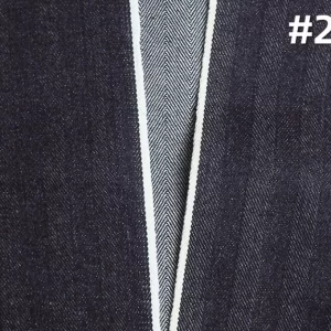15oz Herringbone Twill Selvadge Raw Denim Fabric Wholesaler Dark Blue Jean Jacket Selvedge Cloth Manufacturers W387832