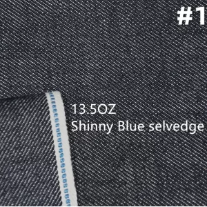 13.5 oz Hairy Surface Blue Self Edge Denim Fabric Suppliers By The Yard For Selvedge Straight Jeans W28462B-1