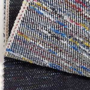 Homepage 2 13.2 oz Selvage Rainbow Nep Denim Material Suppliers By Yard Rainbow Weft Indigo Black Selvedge Jeans Cloth Custom W2205208